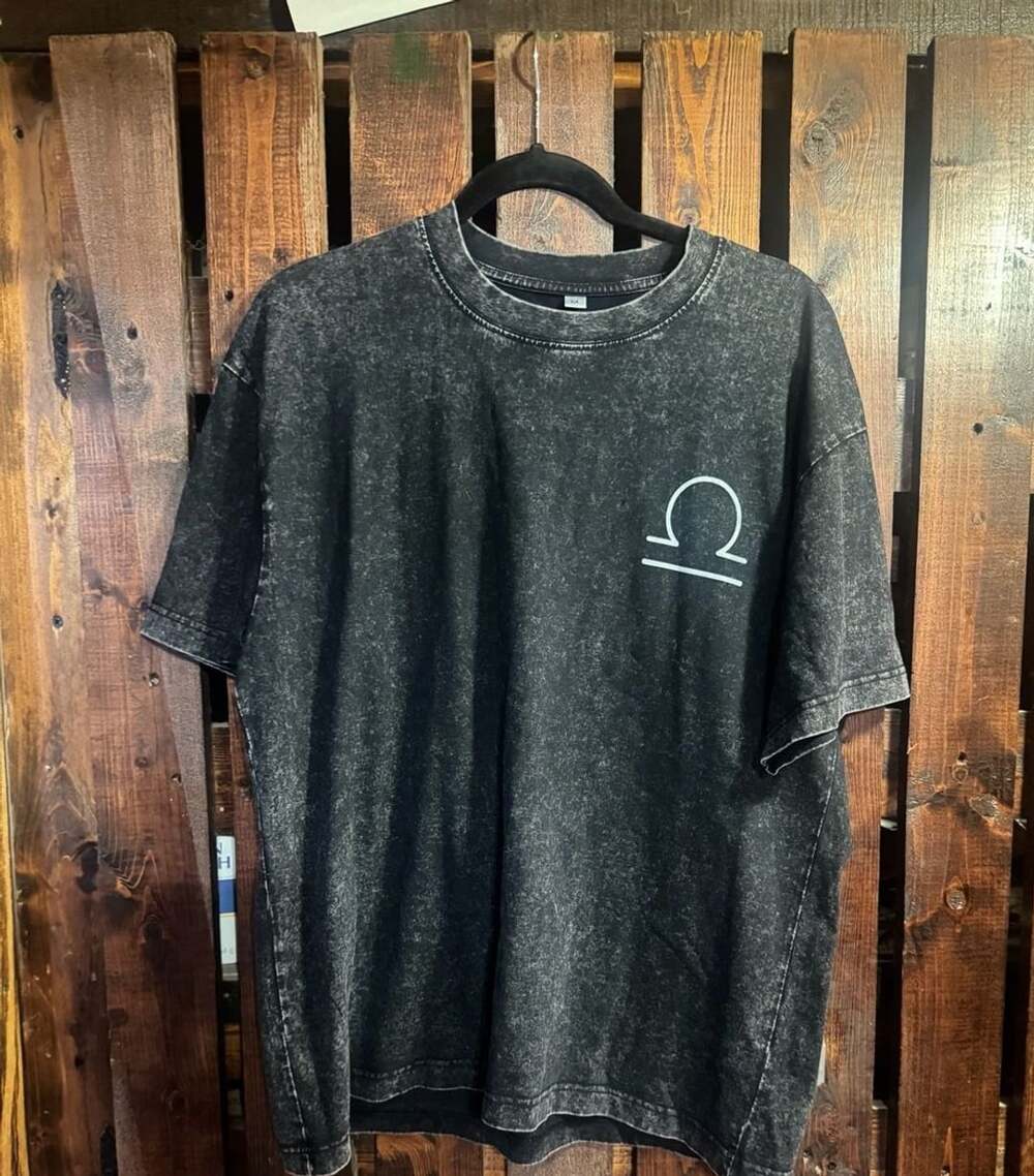 Libra Nutrition Facts Size M Vintage Washed T-Shirt